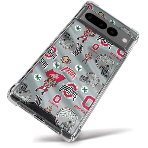 Ohio State University Pattern Google Pixel 7 Pro Clear Case